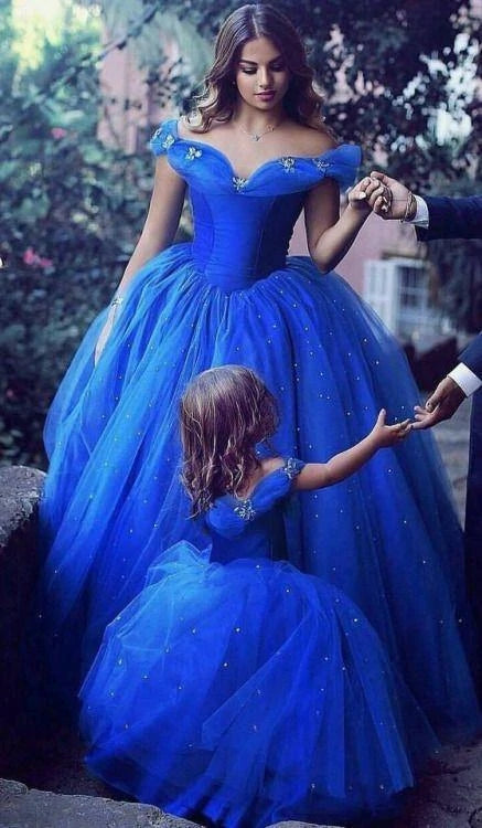 Pretty Ball Gown Royal Blue Flower Girl ...